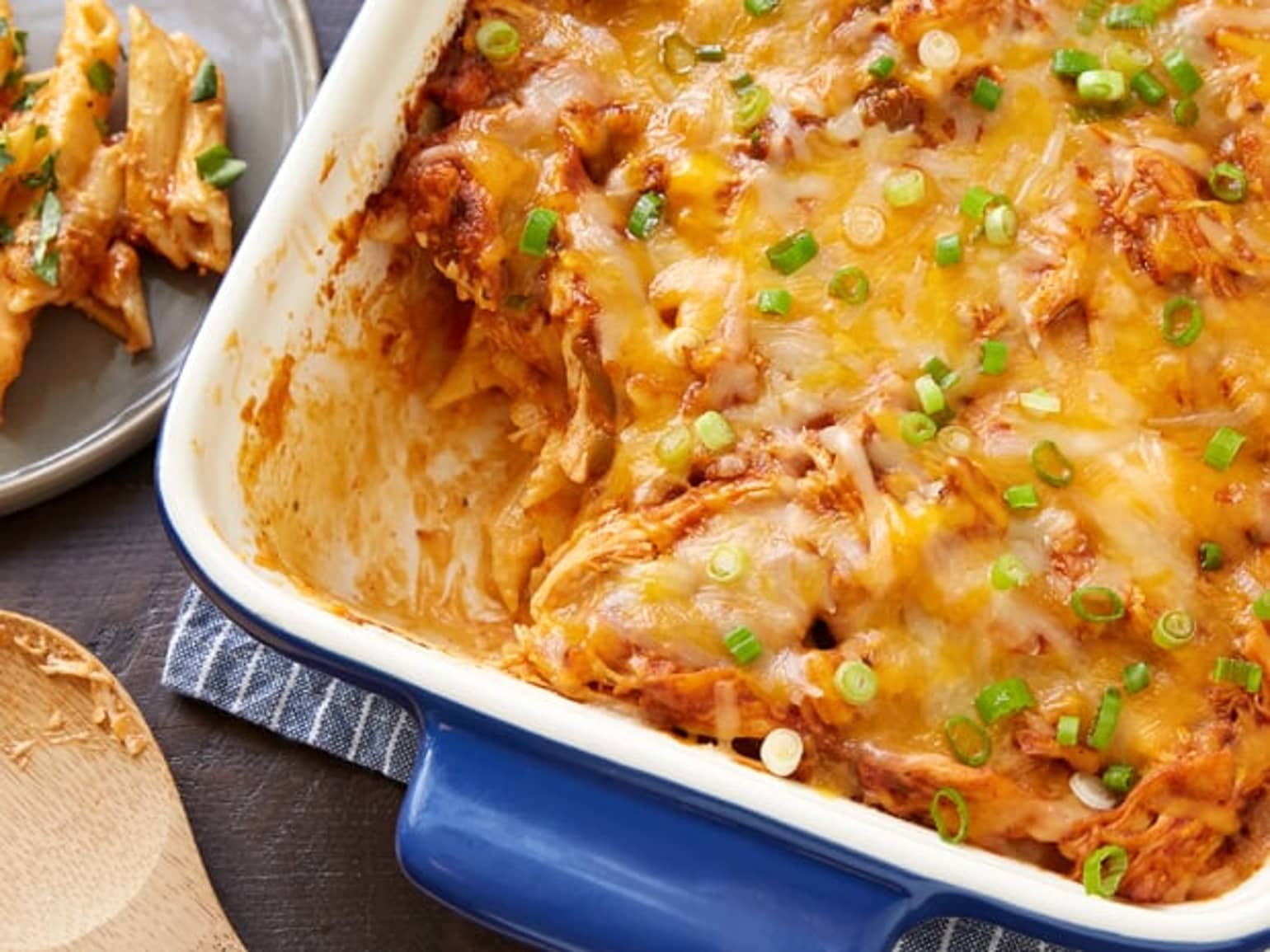 Baked Cheesy Enchilada Chicken Penne
